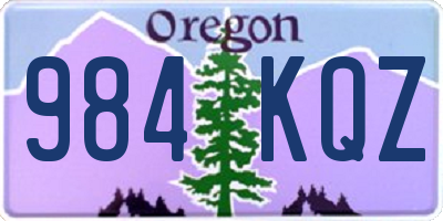 OR license plate 984KQZ