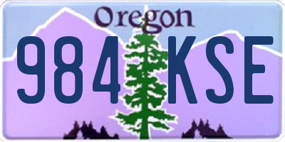 OR license plate 984KSE