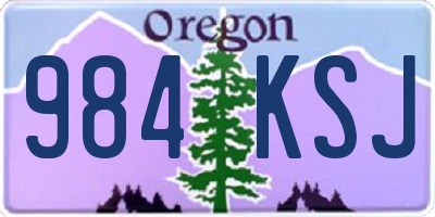 OR license plate 984KSJ