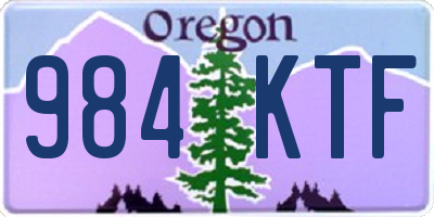OR license plate 984KTF