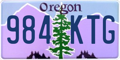 OR license plate 984KTG
