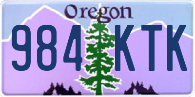 OR license plate 984KTK