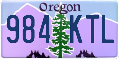 OR license plate 984KTL