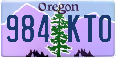 OR license plate 984KTO