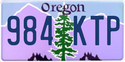 OR license plate 984KTP