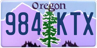 OR license plate 984KTX