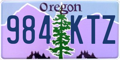 OR license plate 984KTZ
