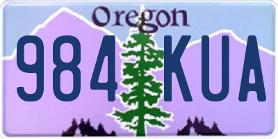 OR license plate 984KUA