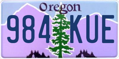 OR license plate 984KUE