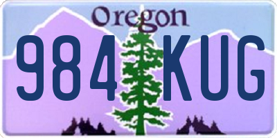 OR license plate 984KUG