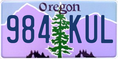 OR license plate 984KUL