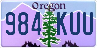 OR license plate 984KUU