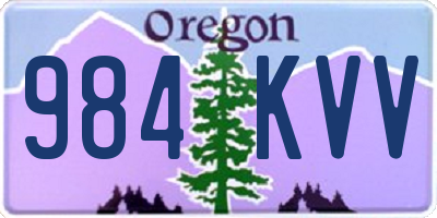 OR license plate 984KVV