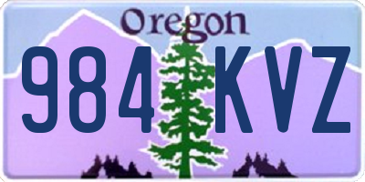 OR license plate 984KVZ