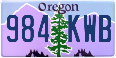 OR license plate 984KWB