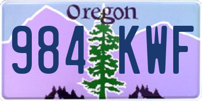 OR license plate 984KWF