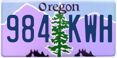OR license plate 984KWH