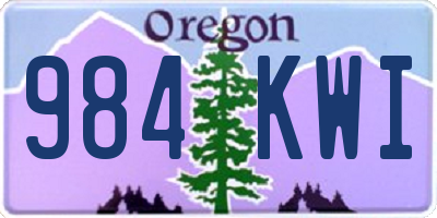 OR license plate 984KWI