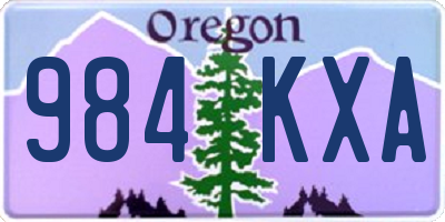 OR license plate 984KXA