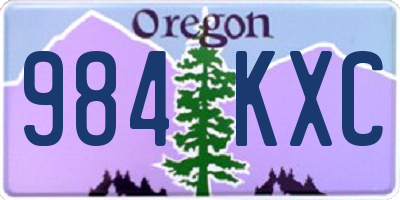 OR license plate 984KXC