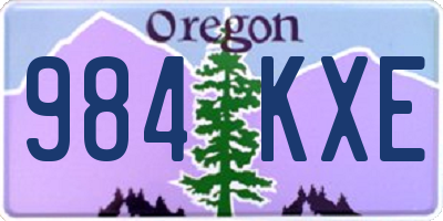 OR license plate 984KXE