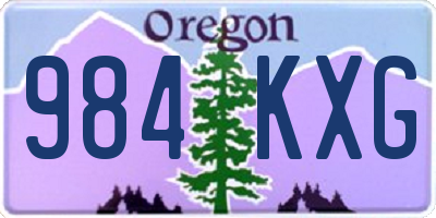 OR license plate 984KXG