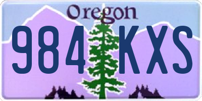 OR license plate 984KXS