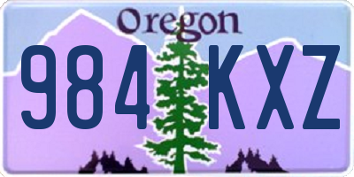 OR license plate 984KXZ