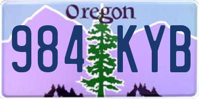 OR license plate 984KYB