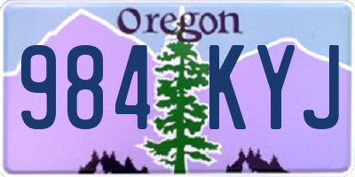 OR license plate 984KYJ