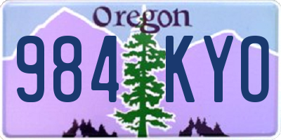 OR license plate 984KYO