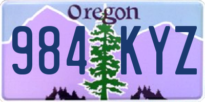 OR license plate 984KYZ