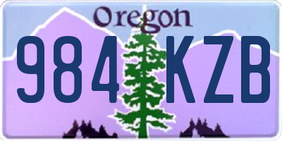 OR license plate 984KZB