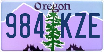 OR license plate 984KZE