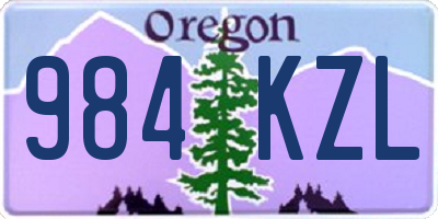 OR license plate 984KZL