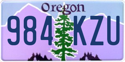 OR license plate 984KZU