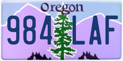 OR license plate 984LAF