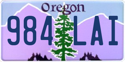 OR license plate 984LAI