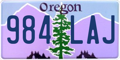 OR license plate 984LAJ