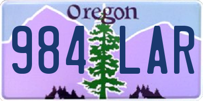 OR license plate 984LAR