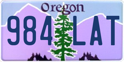 OR license plate 984LAT