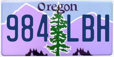 OR license plate 984LBH