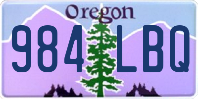 OR license plate 984LBQ