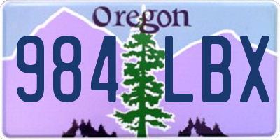 OR license plate 984LBX