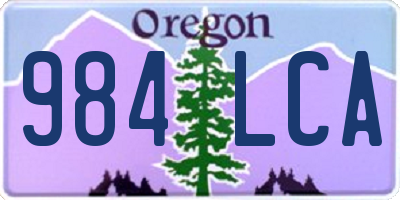 OR license plate 984LCA