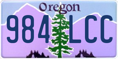 OR license plate 984LCC