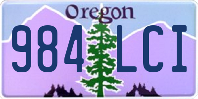 OR license plate 984LCI
