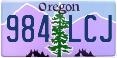 OR license plate 984LCJ