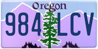 OR license plate 984LCV