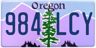 OR license plate 984LCY
